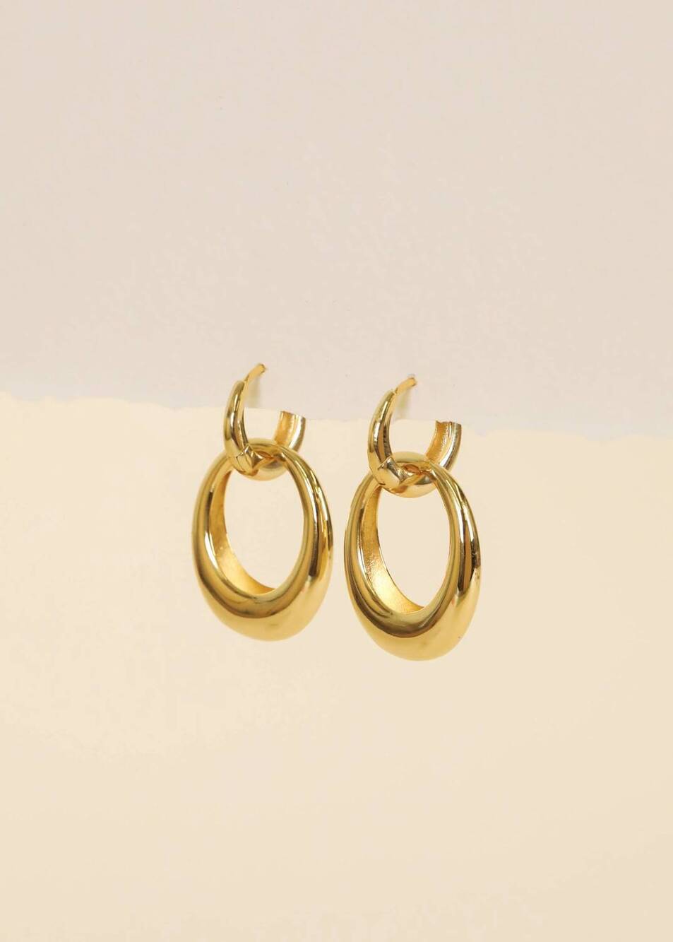 NEW JAXKELLY women's hoop coupled earrings in gold